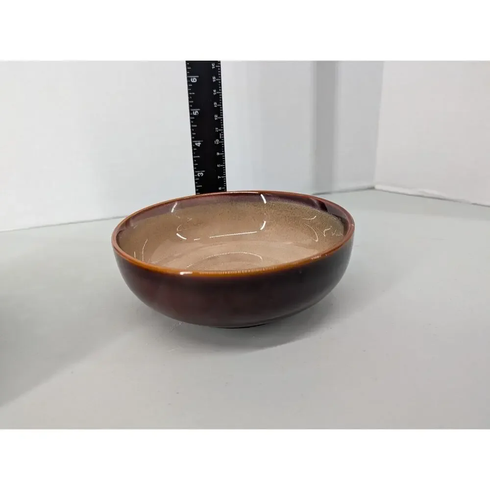 3 Sango 4933 Nova Brown Cereal Bowls